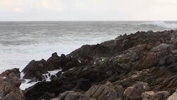 Waves crash onto the rocks Stock Footage