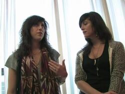 The Watson Twins Interview (clip 1) Stock Footage