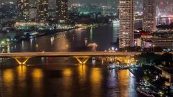 Night bridge Stock Footage