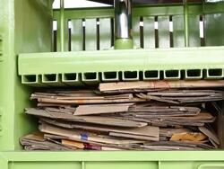 Recycling cardboard Stock Footage