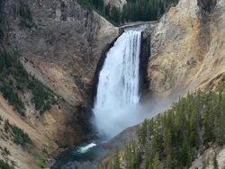 Grand Canyon of Yellowstone - Lower Falls Stock Footage