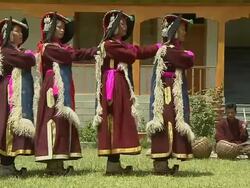 Traditional Dance Ladakh Jammu and Kashmir India Stock Footage