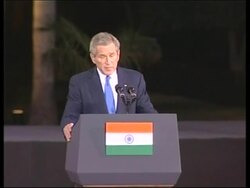 Bush's keynote speech of South Asian trip- AP coverage News Clip