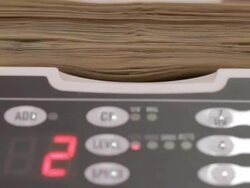 Bank Money Counting Machine Stock Footage
