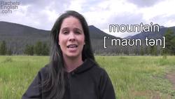 How to Say MOUNTAIN and SENTENCE - American English Instructional Video