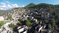 kaya village - Aerial video Stock Footage