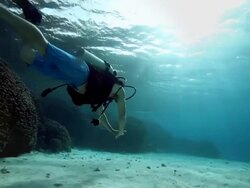 Underwater holiday, Scuba Diving in the Pacific Ocean Stock Footage