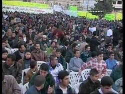 WEST BANK: HAMAS SUPPORTERS STAGE RALLY News Clip