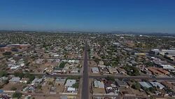 Drone aerials over West Phoenix suburbs News Clip