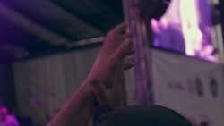 Slow motion: Clapping hands on concert Stock Footage