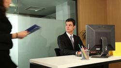 Refusing to sign documents Stock Footage