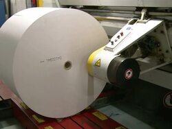 MS Shot of offset printing machine / Frankfurt, Hesse, Germany Stock Footage