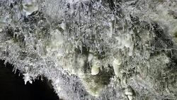 Inside the cave of El Soplao Stock Footage