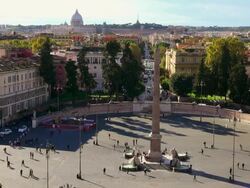 WS HA Piazza del Popolo / Rome, Latium, Italy Stock Footage