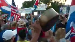 Cuban-Americans and exiles in Little Havana celebrate the death of Fidel Castro News Clip