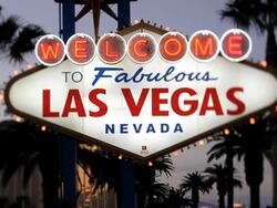 Welcome to Las Vegas sign, United States of America, Nevada Stock Footage