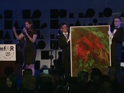 Ryan McGinley's photograph being auctioned Stock Footage