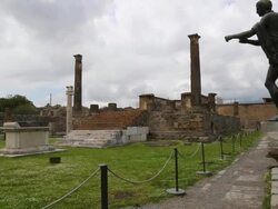 Pompeii, temple of Apollo in the Roman Forum of the ancient city. Stock Footage