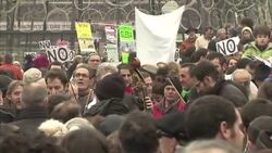 Thousands of health workers protest austerity measures Instructional Video