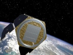 AIM deploys its solar panels. Stock Footage