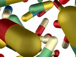 (Loop) Lots of pills falling Stock Footage