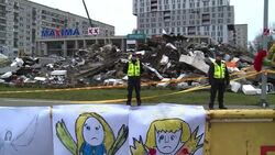 Scene of collapsed supermarket remains unsafe after third section of roof collapses News Clip