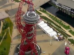 Olympic Park Aerials Morning After Ceremony End News Clip