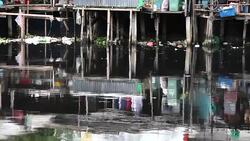 dirty canal Stock Footage