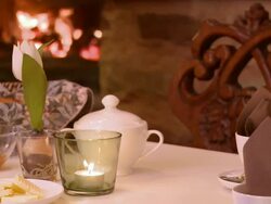 CU View of breakfast table / Saarburg, Rhineland-Palatinate, Germany Stock Footage