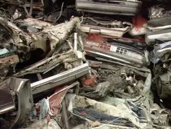 MS TU Mountain of cars / Tacoma, Washington, United States Stock Footage