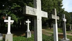Cemetary and Tombstones Stock Footage