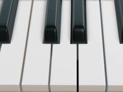 Camera movement over piano keyboard (top view) - Loop Stock Footage
