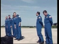 Final preps for shuttle launch  to the ISS with first European astronaut News Clip