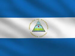 Nicaragua flag Stock Footage