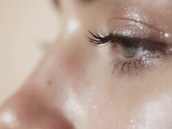 Woman crying closeup Stock Footage