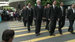 CLEAN : Hong Kong lawyers march against Beijing interference News Clip