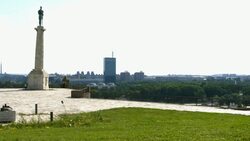Victor Monument in Belgrade, Serbia Stock Footage