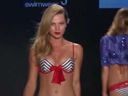 Models walk the runway during the Beach Bunny swimwear 2012 show Stock Footage
