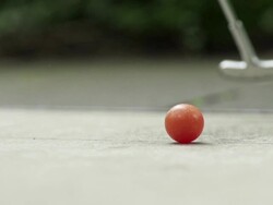 SLOW MOTION: Miniature Golf Stock Footage