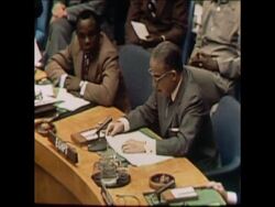 SYND 2 11 76 SPEECH AT THE UN BY EGYPTIAN DELEGATE ON ALLEGED VIOLATIONS OF HUMAN RIGHTS BY ISRAELIS News Clip