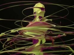 CU SLO MO Shot of drill that creates spinning mix of colors / Munich, Bavaria, Germany Stock Footage