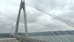 CLEAN : Turkish transport minister hails third bridge over Bosphorus News Clip
