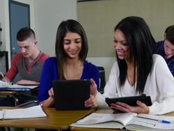 Classroom of high students doing teamwork. Stock Footage