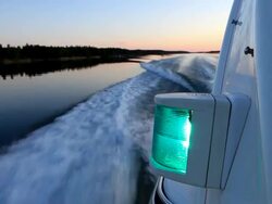 Boat ride in Scandinavia Stock Footage