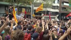 Port workers protest alleged police brutality in Catalan vote; flowers Instructional Video