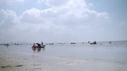 children play on the beach Stock Footage