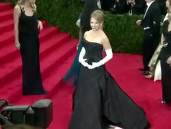 Katie Couric at 'Charles James: Beyond Fashion' Costume Institute Gala - Arrivals Stock Footage