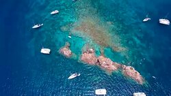 aerial view of the Indians, British Virgin Islands Stock Footage