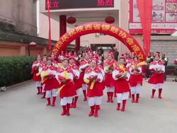WS People performing gongs and drums with costumes/xian,shaanxi,China Stock Footage