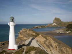 High view of lighthouse Stock Footage